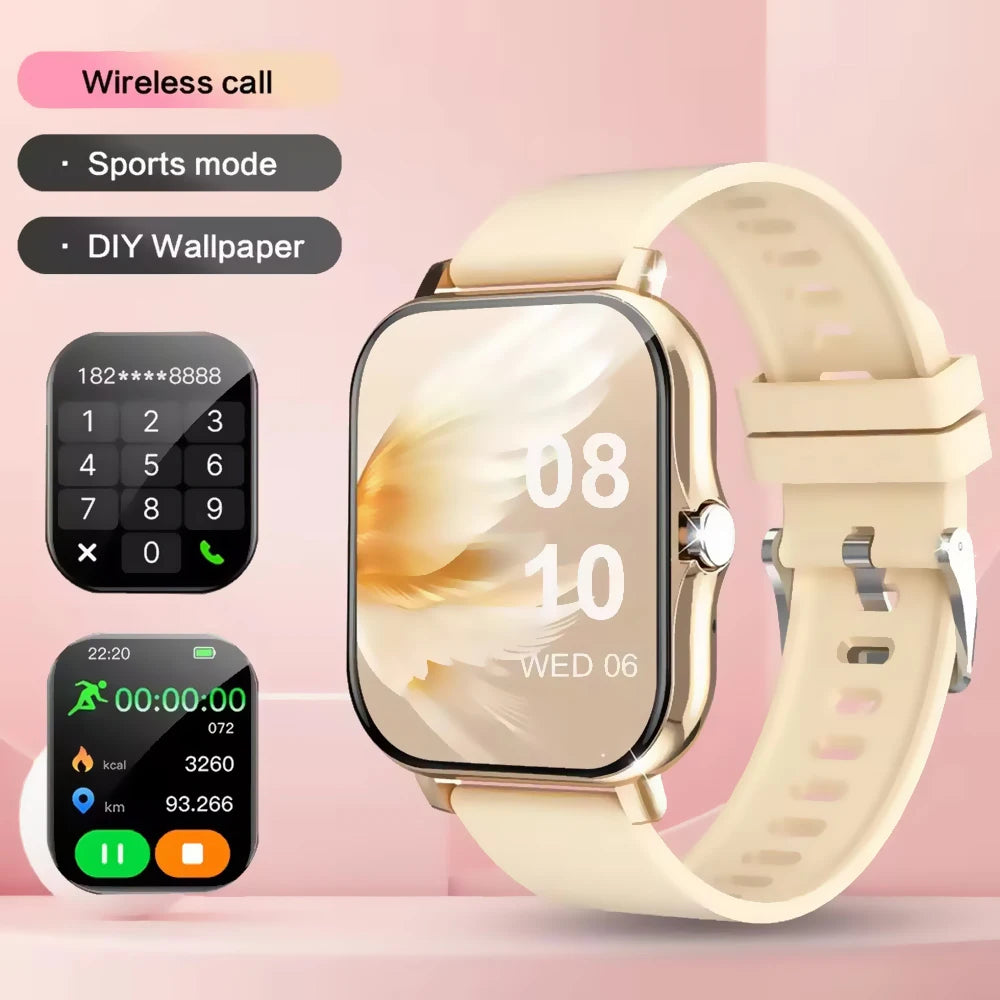 Relógio Inteligente 2026 para Android e iOS, Tela Colorida de 1.83 Polegadas, Bluetooth, Atende Chamadas, Monitor de Fitness, Smartwatch para Mulheres e Homens, Novo