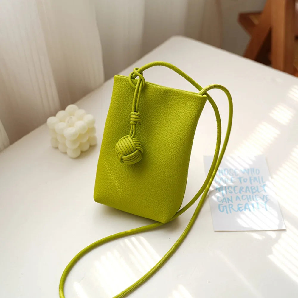 Mini sacos crossbody para All-Match Phone Pouch, grande capacidade Coin Purse, macio PU, leve, novo