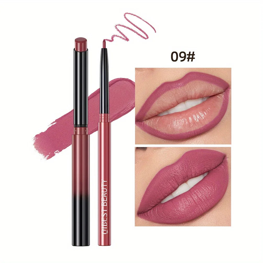 Matte Batom e Lip Liner Set, Cor Renderização, impermeável, de longa duração, Dia dos Namorados Presentes, Conter SQuality Plant, 1 + 1