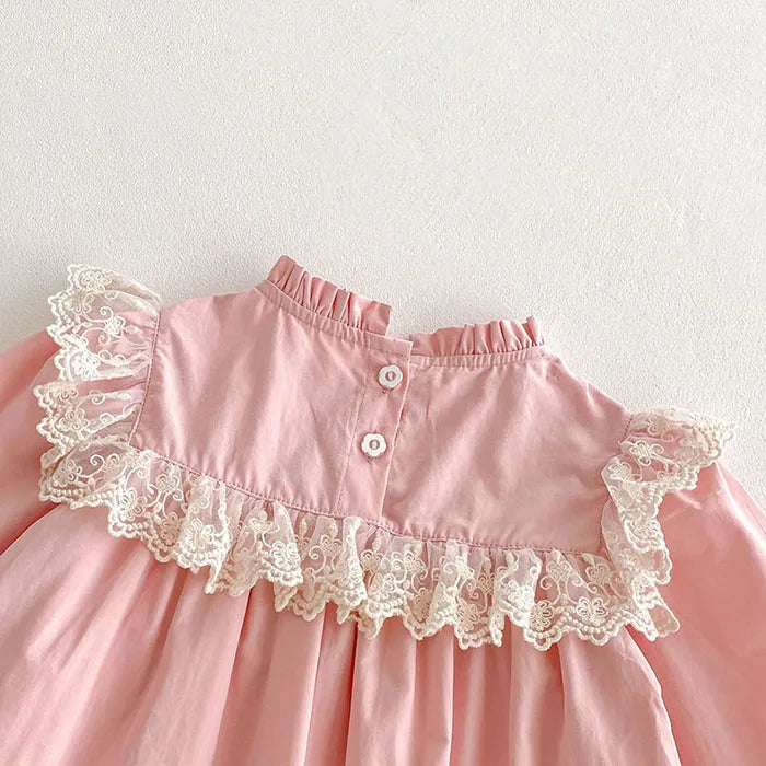 2025 nova primavera irmã vestido crianças roupas crianças vestidos de princesa manga comprida algodão bordado 1-6yrs bebê menina vestido de festa