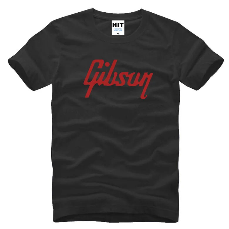 Camiseta masculina marca de luxo gibson t camisas dos homens música rock homem t camisa de manga curta camiseta hip hop dos homens camiseta topos