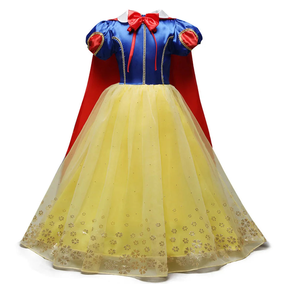 Crianças neve branca cinderela aurora anna elsa traje menina cosplay vestido crianças encanto mirabel pequena sereia roupas de halloween