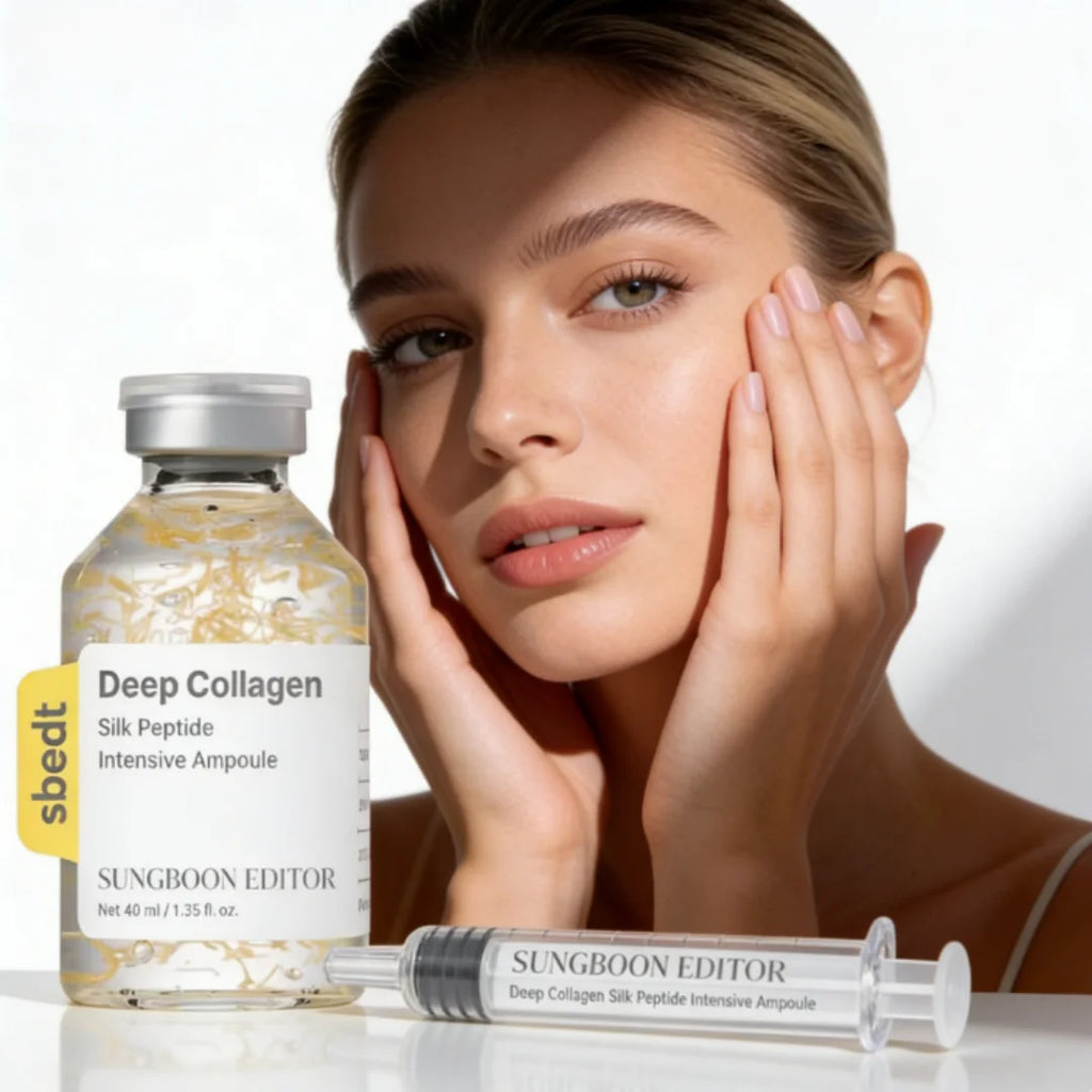 Ampola Intensiva de Peptídeos de Seda para Lifting | Sérum Anti-Idade para o Rosto com Colágeno e Complexo de 30 Peptídeos para Firmar e Tonificar a Pele
