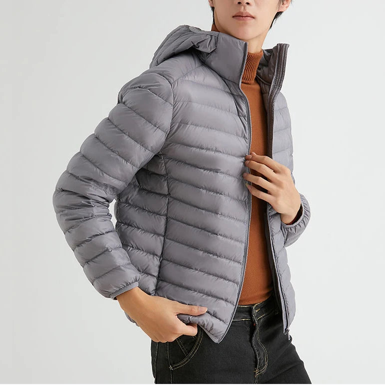 Homem 90% pato para baixo jaqueta com capuz inverno outono casaco masculino ultra leve jaquetas quentes outwear parkas ao ar livre roupas de campanha
