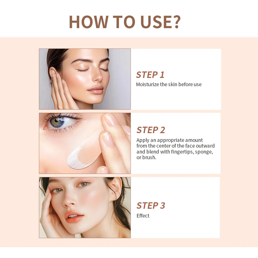 4 em 1 fundação de longa duração hidratante corretivo à prova dwaterproof água mesmo tom de pele spf 30 líquido hidratante corretivo de cobertura completa