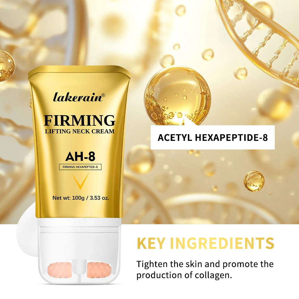Lakerain endurecimento levantamento pescoço creme nutrição profunda fórmula leve remover duplo queixo rejuvenescimento firmeza creme de pele solta