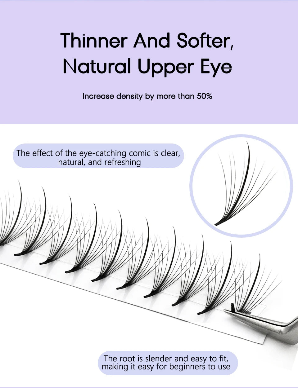 Aguud 3d/5d/7d/9d fino pré-fabricado fãs lash extensão pontiaguda base promade pico fãs cluster cílios volume russo lash extensão