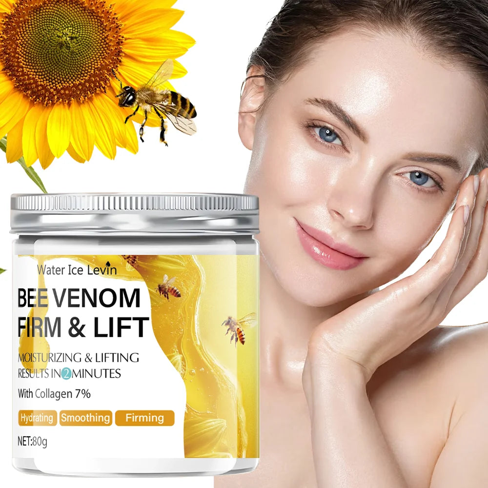 Creme Firmador e Reafirmante com Veneno de Abelha - 80g, Absorve em 2 Minutos, Não Oleoso e Hidratante, Adequado para Todos os Tons de Pele Clara, Fórmula Sem Álcool, Ilumina e Uniformiza o Tom da Pele