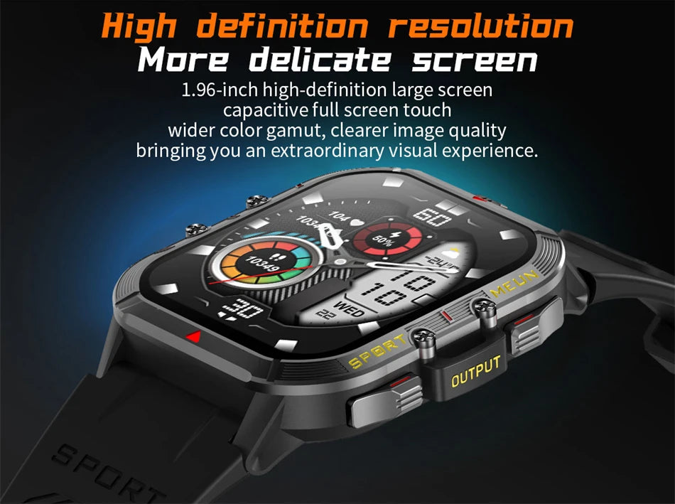 Lige 2025 relógio inteligente masculino esportes ao ar livre monitoramento de freqüência cardíaca ip68 à prova dip68 água relógios bluetooth chamada smartwatch para android ios