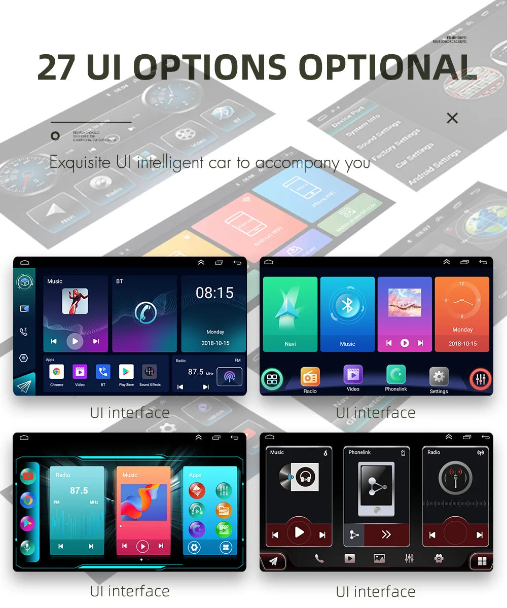 Rádio Automotivo 2 Din Android 15, Reprodutor Multimídia com GPS, WiFi e Carplay para Volkswagen, Skoda, Octavia, Golf 5, 6, Touran, Passat, Polo, Jetta