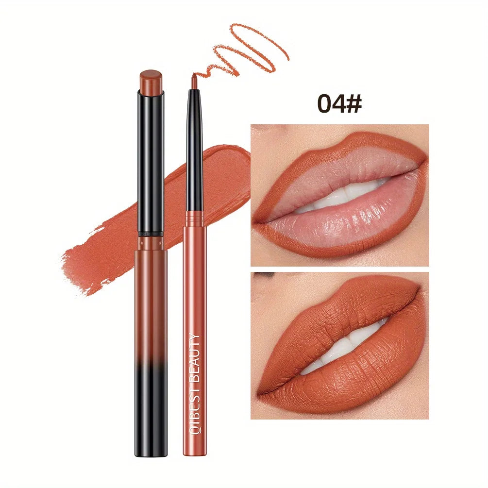 Matte Batom e Lip Liner Set, Cor Renderização, impermeável, de longa duração, Dia dos Namorados Presentes, Conter SQuality Plant, 1 + 1