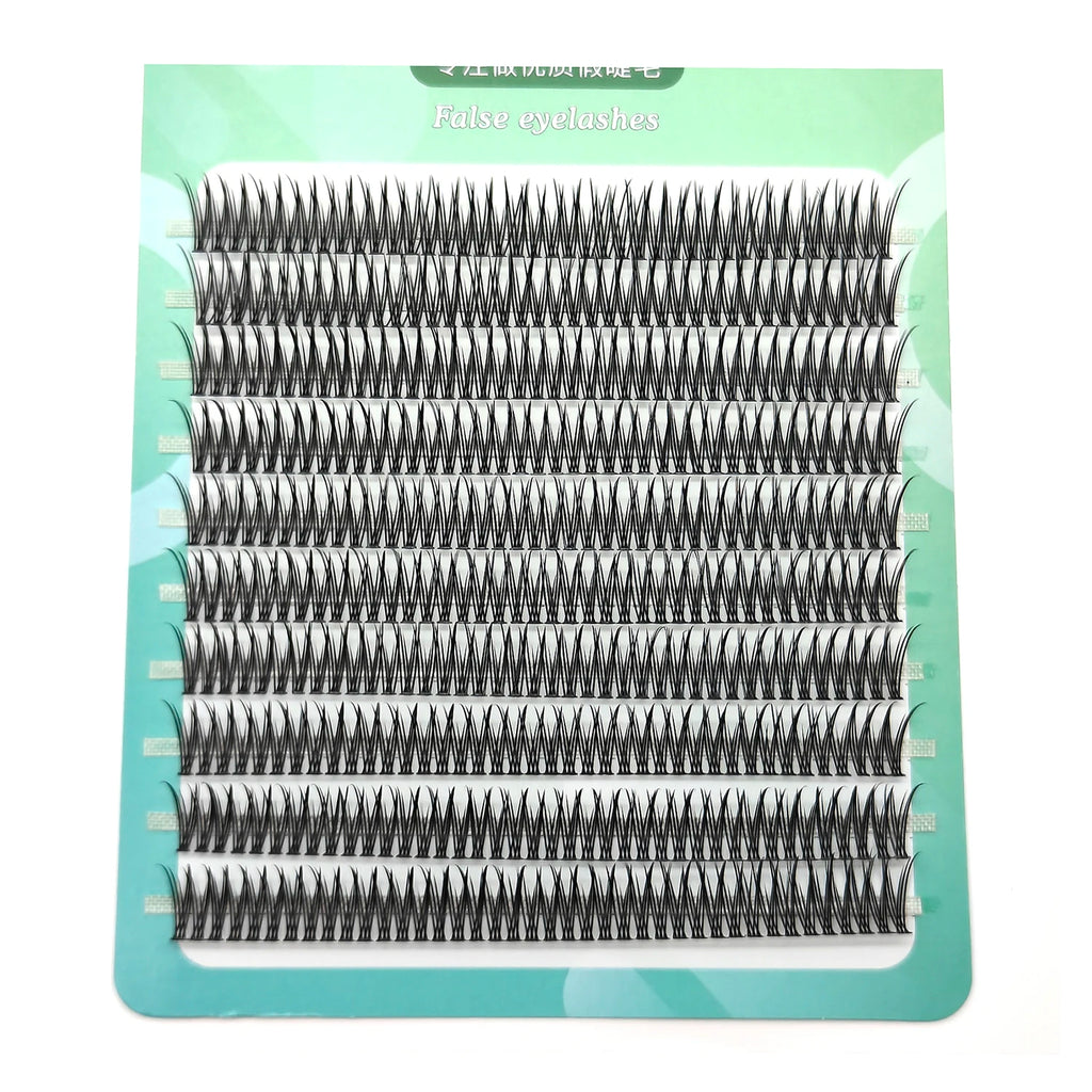 Adiya 390 pçs diy natural cluster cílios de alta qualidade cauda peixe seda cílios postiços cauda de andorinha voar extensões maquiagem