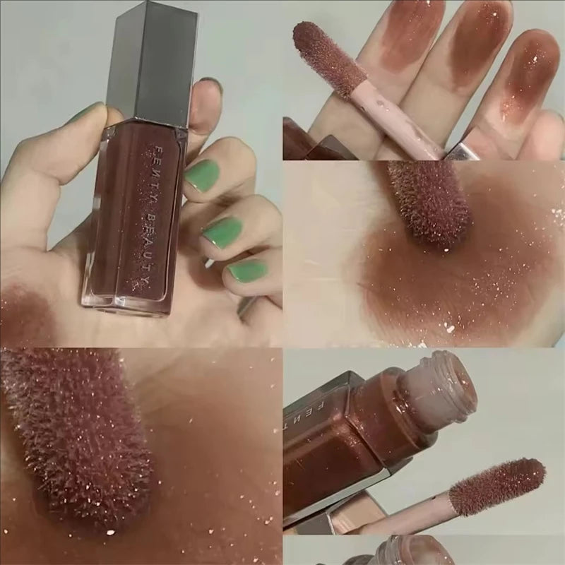Brilho Labial Luxuoso Fenty Beauty com Efeito Água Fluente, Hidratante Duradouro, Cor de Alta Saturação e Brilho Intenso para Maquiagem