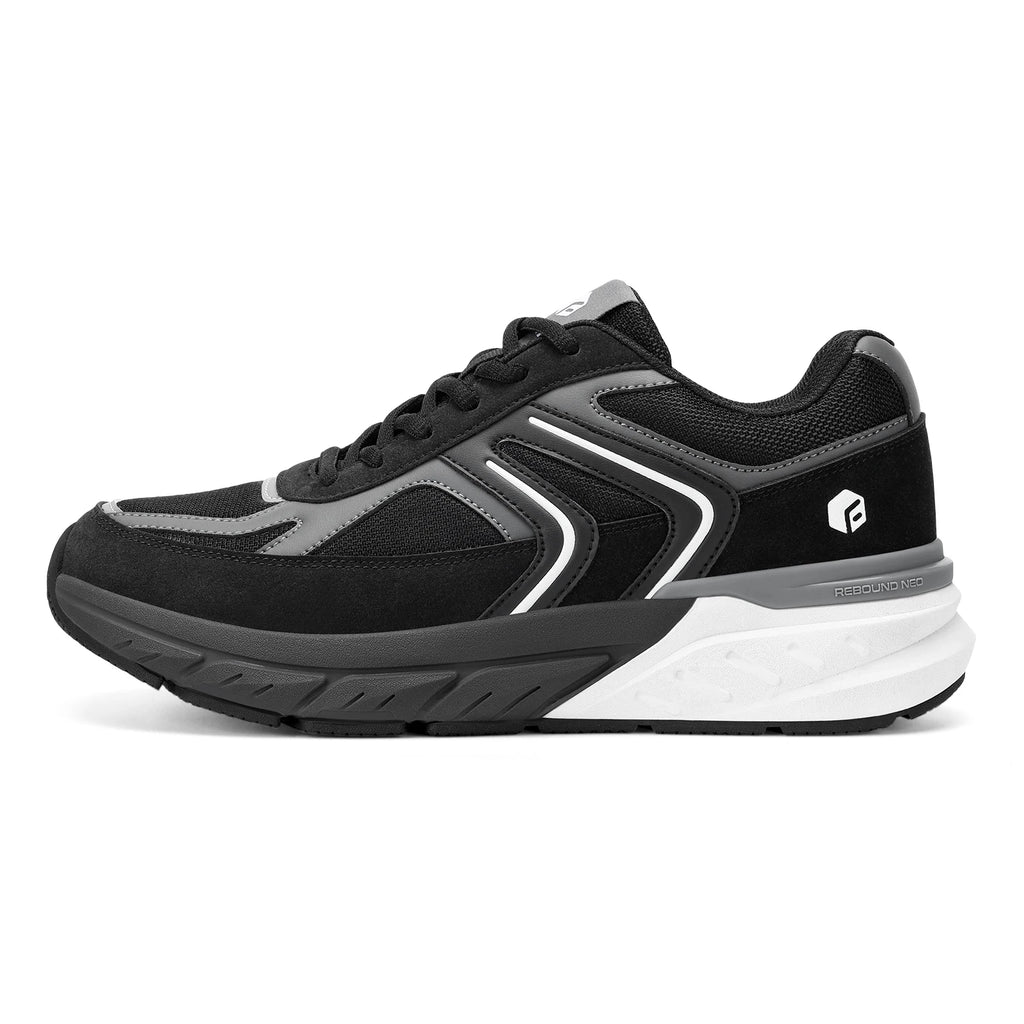 Fittington sapatos largos para homens sapatos de caminhada tênis casuais sapatos ortopédicos suporte de arco para fascite plantar neuropatia