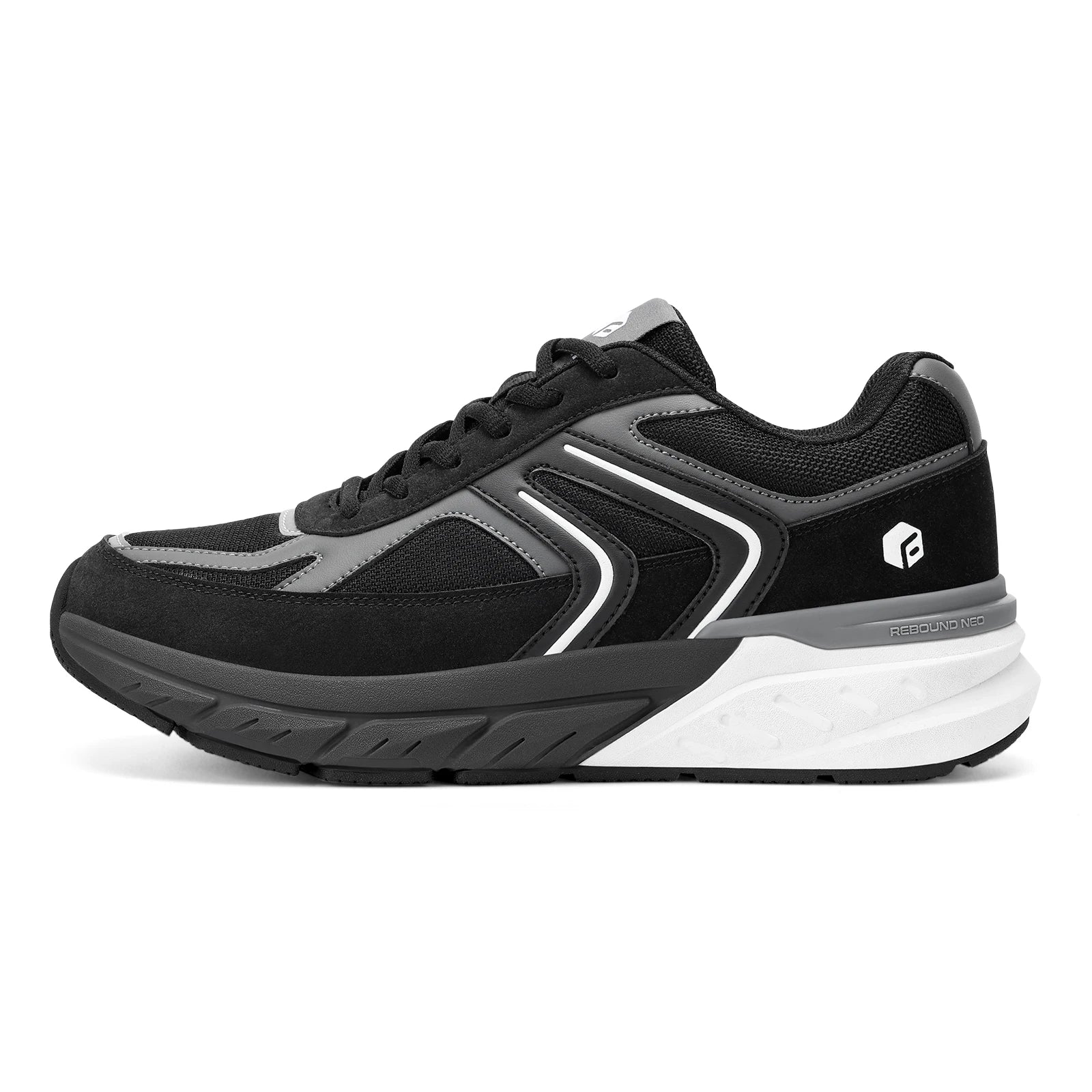 Fittington sapatos largos para homens sapatos de caminhada tênis casuais sapatos ortopédicos suporte de arco para fascite plantar neuropatia