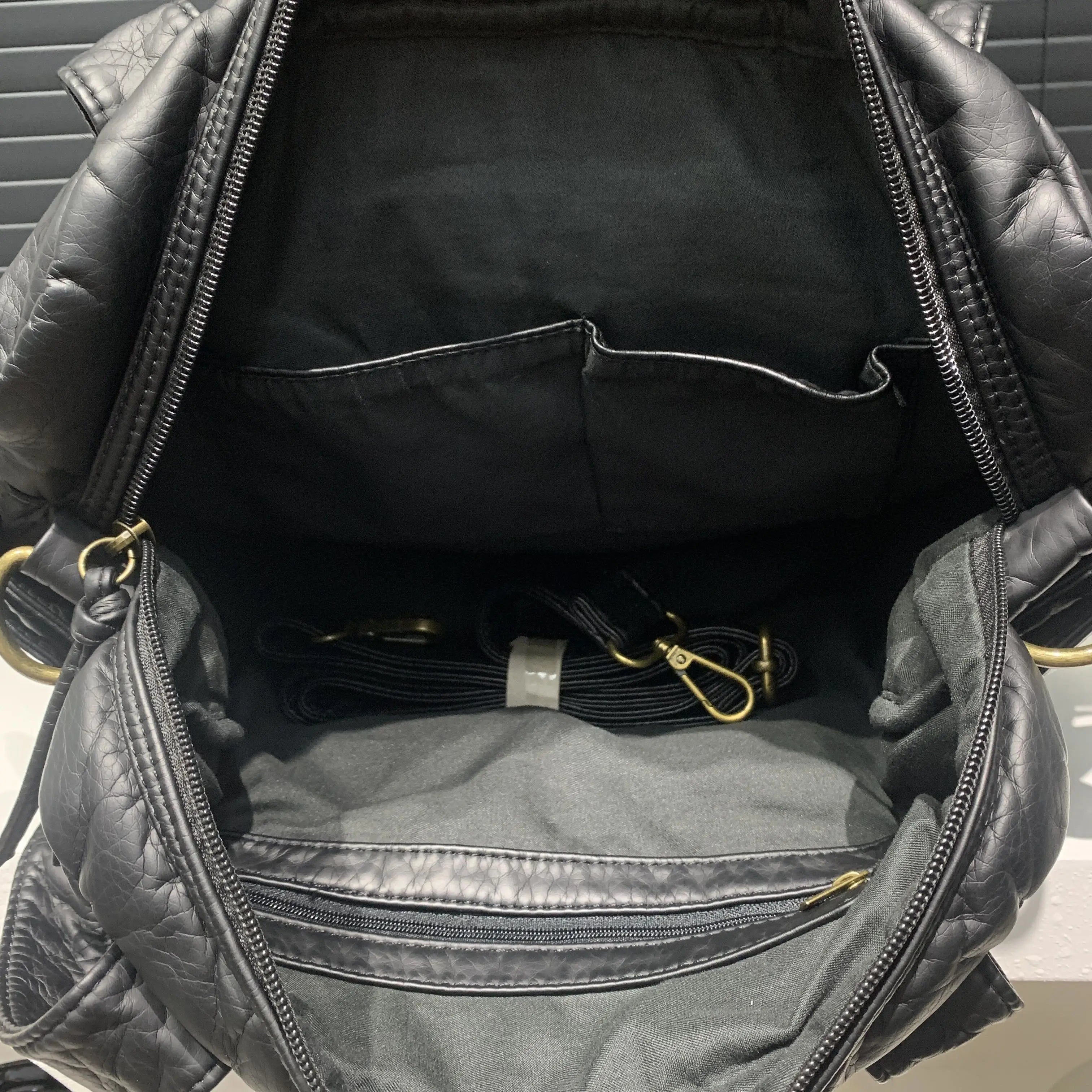 Moda feminina retro sacola de couro macio do plutônio grande capacidade bolsa de ombro y2k punk multi bolso crossbody bolsa