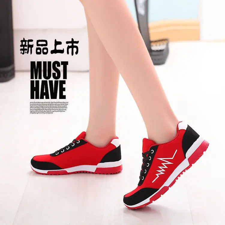 2024 sapatos de cunha mulher malha sapatos femininos designers de luxo rendas vermelho preto tênis feminino casual chaussures femme cesta femme