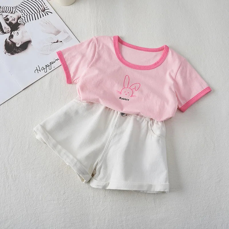 Shorts jeans estilo coreano para meninas de 1 a 7 anos, roupas curtas de verão para meninas, algodão macio, shorts jeans da moda, roupas para bebês meninas