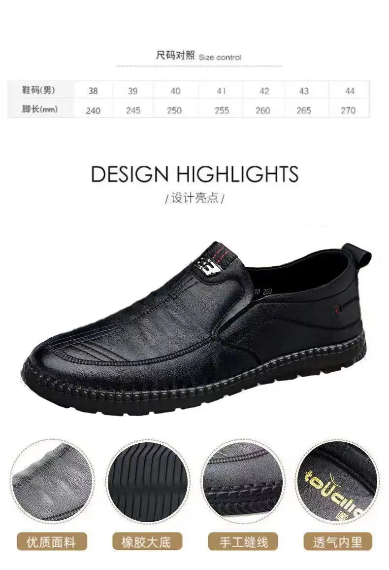 Homens mocassins de couro do plutônio antiderrapante andando apartamentos respirável ao ar livre deslizamento em sapatos casuais para trabalho masculino escritório condução sneakers2