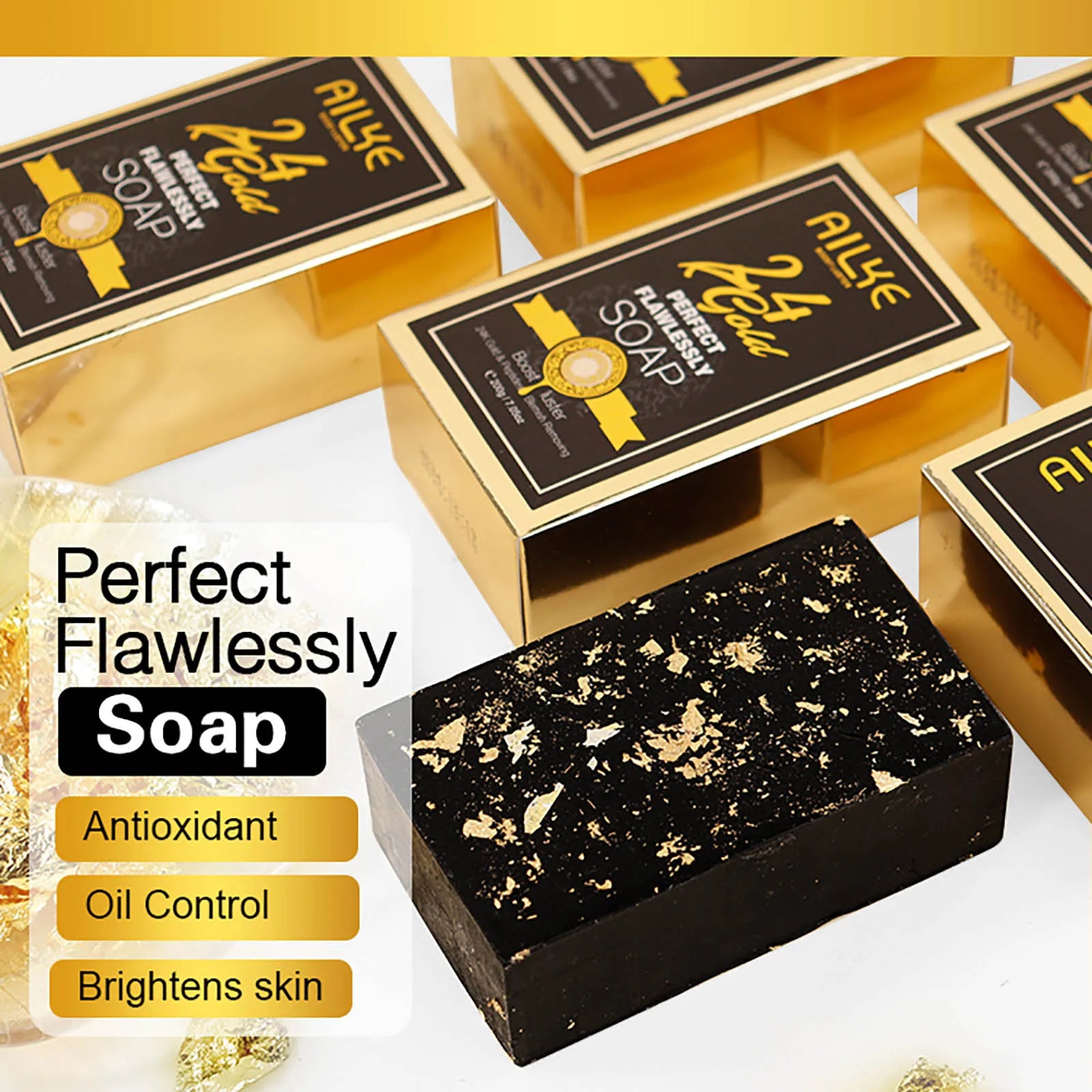 Ailke 24K Ouro Colágeno Creme Articulação Remoção de Manchas Escuras Forte Clareamento Rosto Anti Envelhecimento Conjunto de Cuidados com a Pele