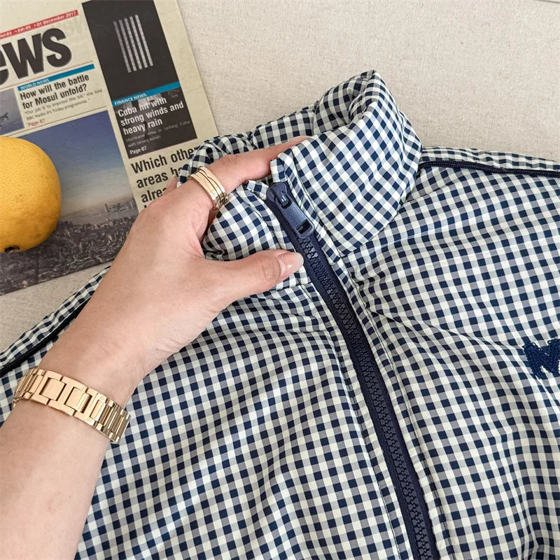 2024 inverno novas crianças manga longa quente carta casaco mais veludo grosso meninos para baixo jaquetas do bebê meninas acolchoado jaqueta crianças roupas