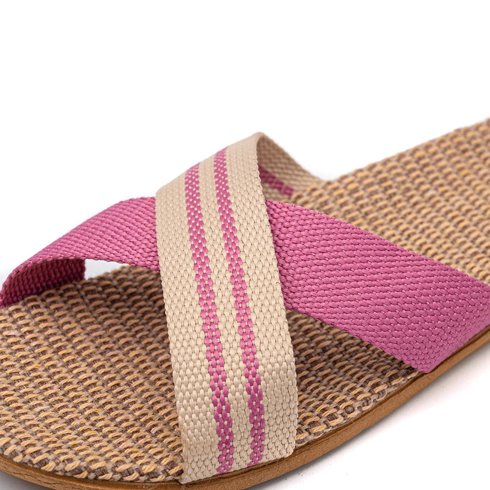 36-45 sandálias planas chinelos de praia verão casa linho leve eva antiderrapante slides para homens mulheres indoor ao ar livre flip flops