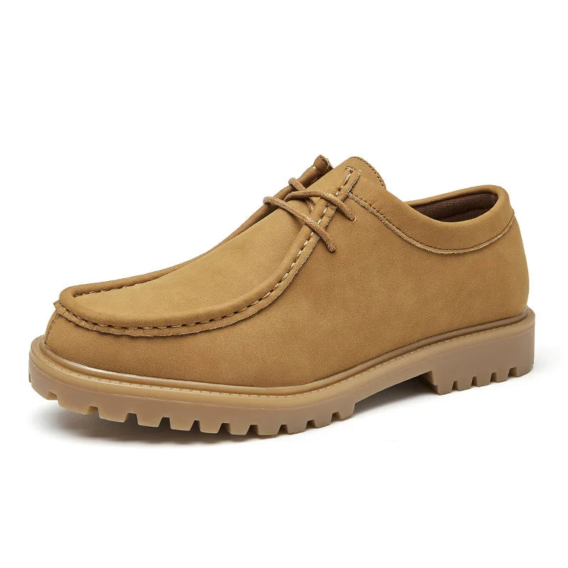 Sapatos casuais de couro mocassins clássicos masculinos rendas até derby sapatos retro workwear sapatos de alta qualidade ao ar livre sapato de caminhada de montanha