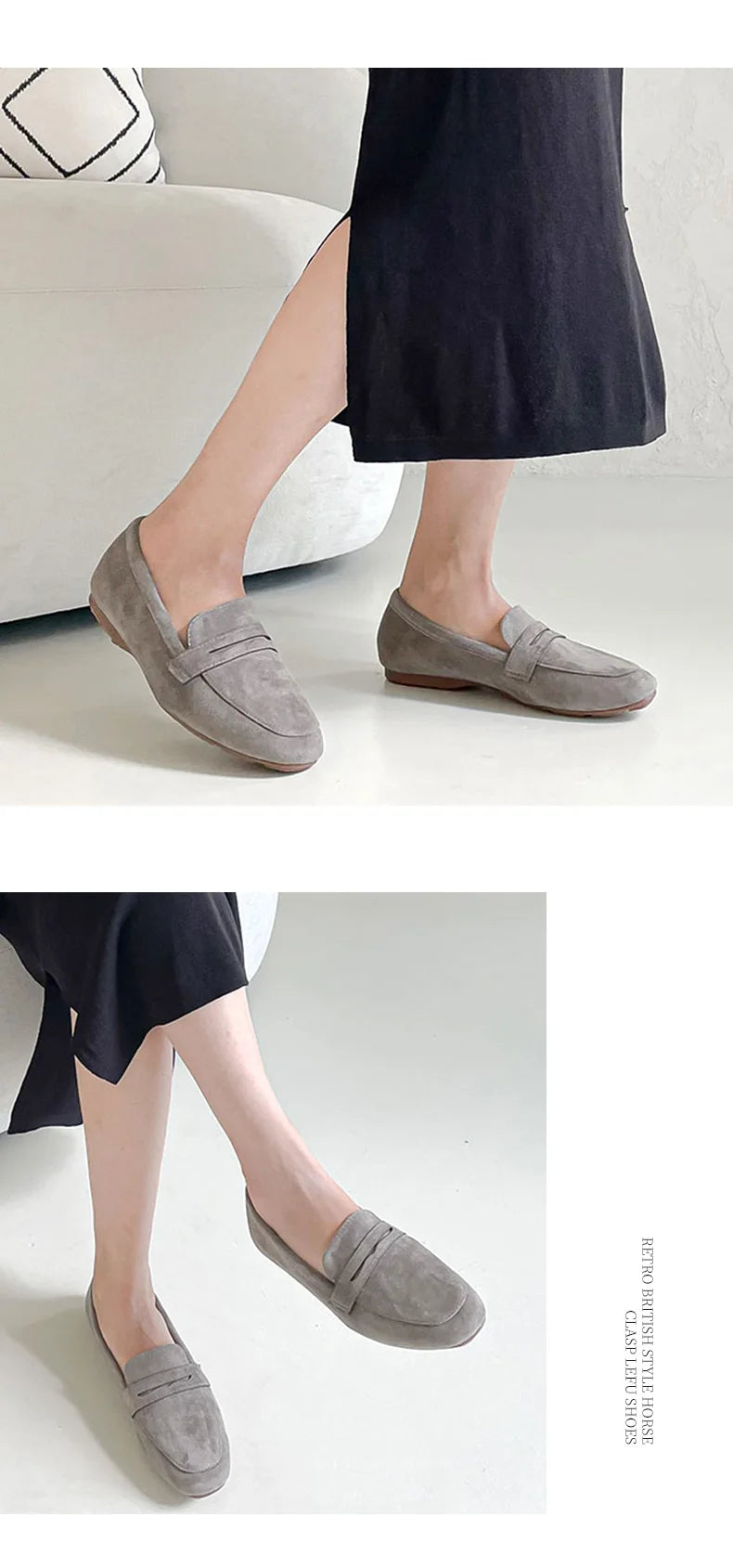2025 novas mulheres sapatos planos mulher mocassins primavera outono casual camurça deslizamento em sapato mulher confortável sapato leve mujer sapato