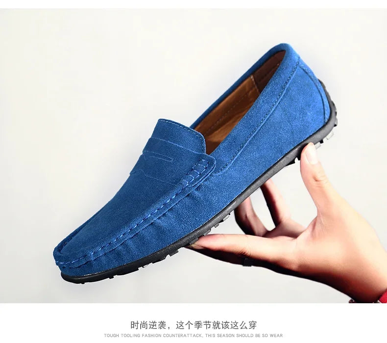 Couro do plutônio camurça de vaca sapatos masculinos marca luxo casual formal mocassins calçados preto masculino sapatos de condução hombres