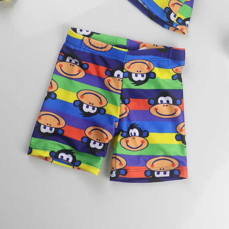 Shorts de Praia Infantis Verão 2026 para Meninos com Estampa de Desenho Animado, Calções de Banho para Crianças de 1 a 9 Anos, Roupa de Banho Infantil, Calções de Natação