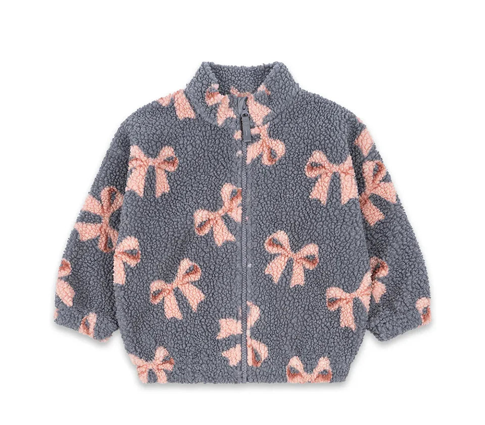 2024 inverno ks crianças algodão lã de cordeiro quente outerwear roupas meninas impressão casacos do bebê meninos mais jaquetas de lã crianças roupas