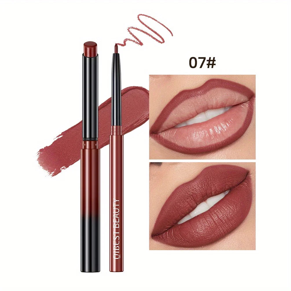 Matte Batom e Lip Liner Set, Cor Renderização, impermeável, de longa duração, Dia dos Namorados Presentes, Conter SQuality Plant, 1 + 1