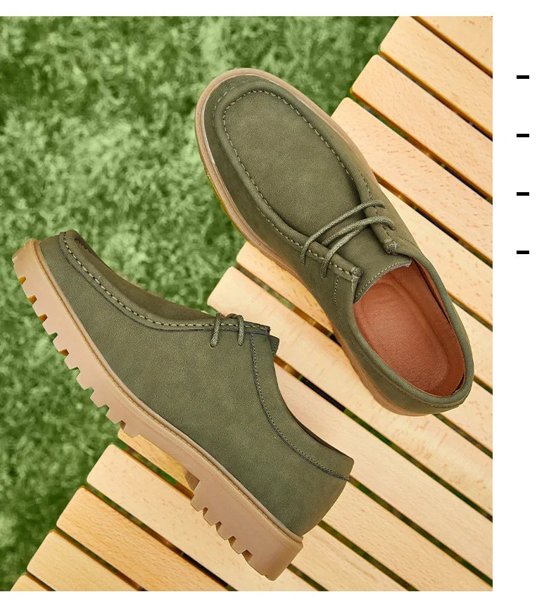 Sapatos casuais de couro mocassins clássicos masculinos rendas até derby sapatos retro workwear sapatos de alta qualidade ao ar livre sapato de caminhada de montanha