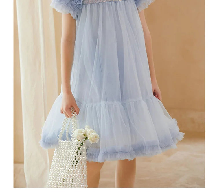 Baby Girls' Gaze Sequins Vestidos, Purple Princess Clothing, 3T, 12T, Kids Wear, Cute Children Party, Bridemaid Clothes, Verão, 2022