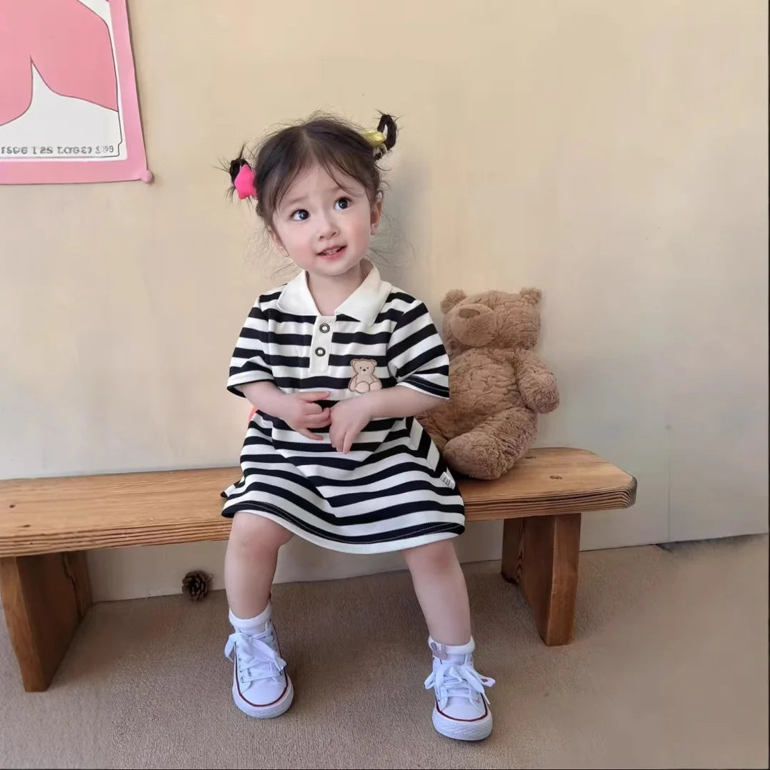 Novo Vestido Estilo Coreano 2026 para Crianças, Vestido de Verão Doce com Alças e Tule para Meninas
