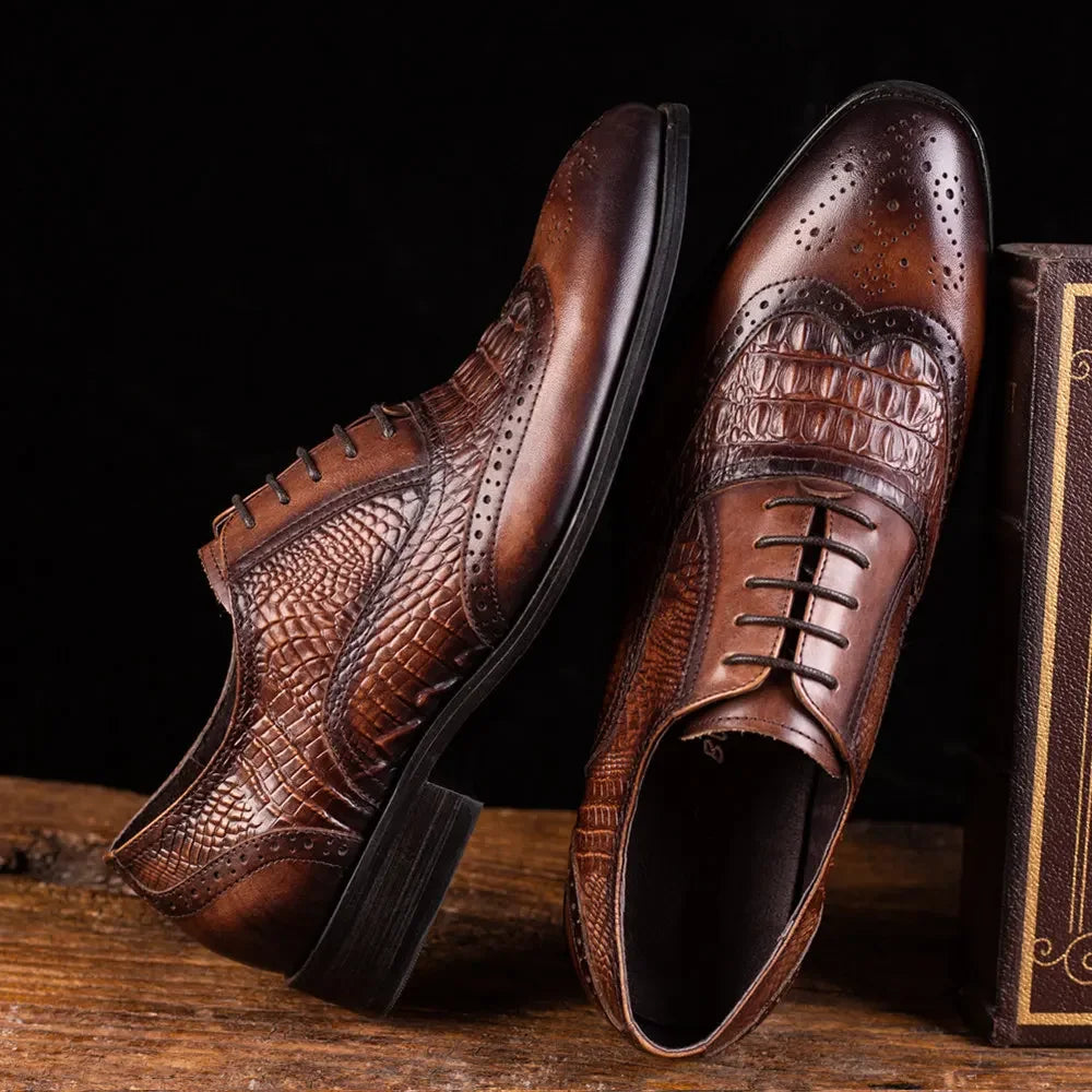 Sapatos casuais masculinos de estilo britânico de luxo escritório oxford sapatos de couro masculinos confortáveis resistentes ao desgaste sapatos formais masculinos de tamanho grande