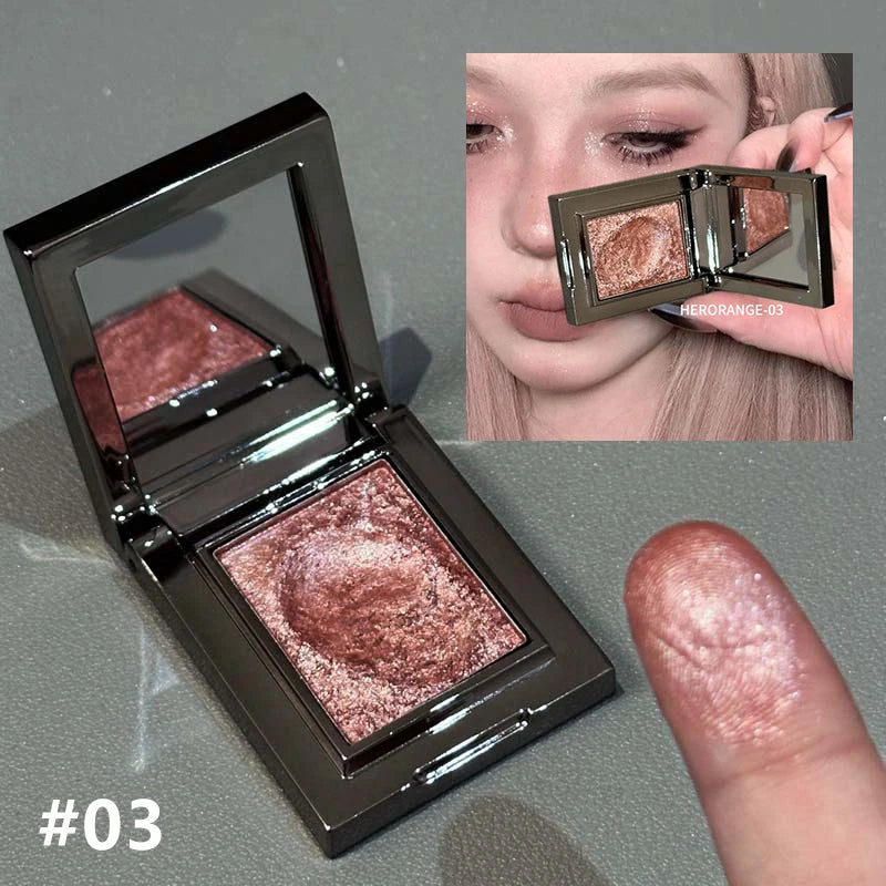 Camaleão paleta de sombra verde escuro fino fácil de aplicar espumante perolado purê de batata sombra de olho iluminando maquiagem