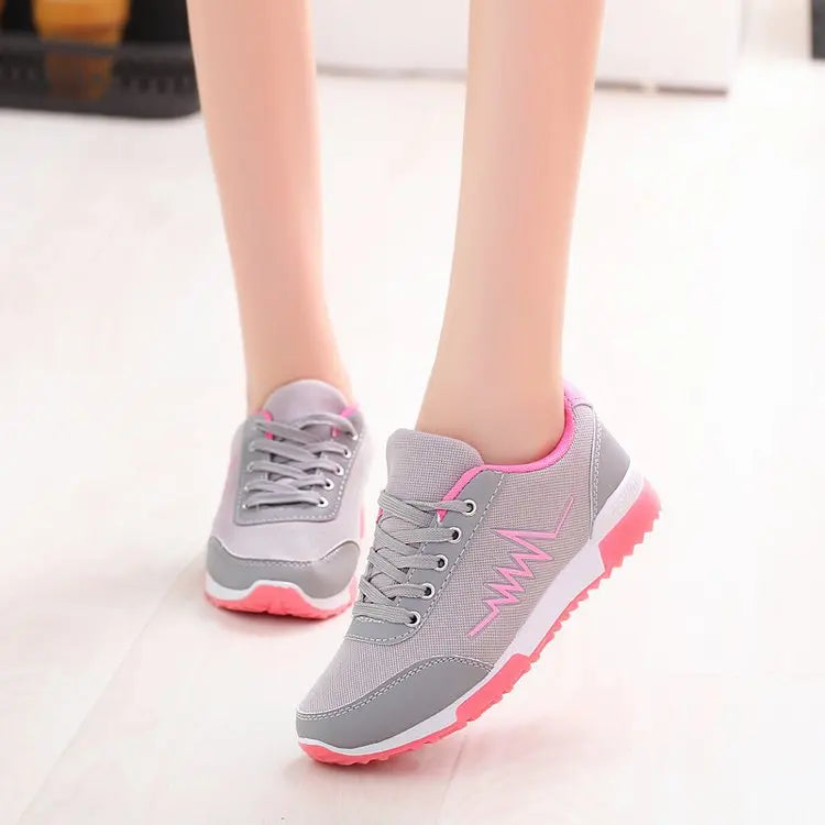 2024 sapatos de cunha mulher malha sapatos femininos designers de luxo rendas vermelho preto tênis feminino casual chaussures femme cesta femme