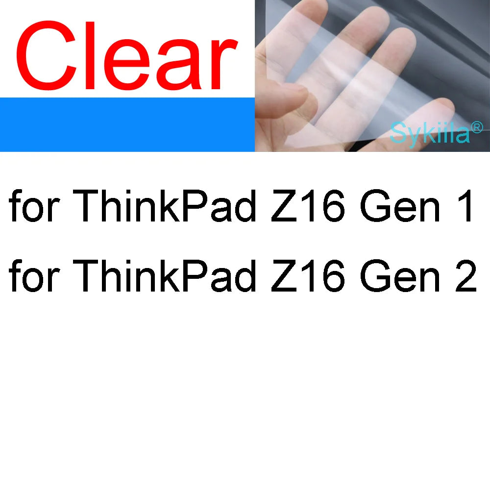 Protetor de tela para lenovo thinkpad 15 x9 e15 l15 p15 t15 p1 p15s p15v t15g t15p aura x1 gen 4 hd filme de pele fosca transparente