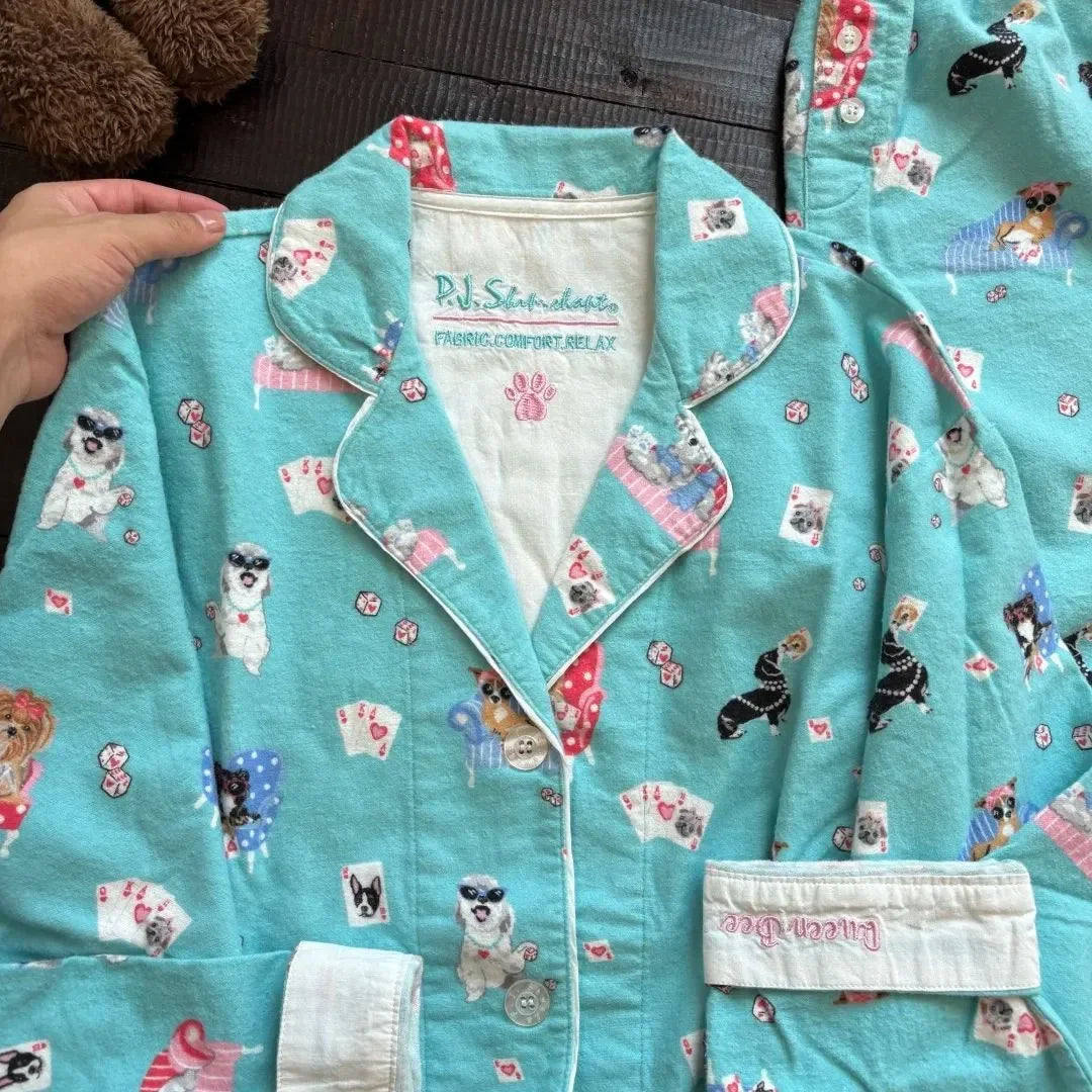 Pijama de algodão macio conjunto de pijamas femininos bonito dos desenhos animados pijamas impressão pijamas elegantes calças superiores 2 pçs femme nightwear loungewear