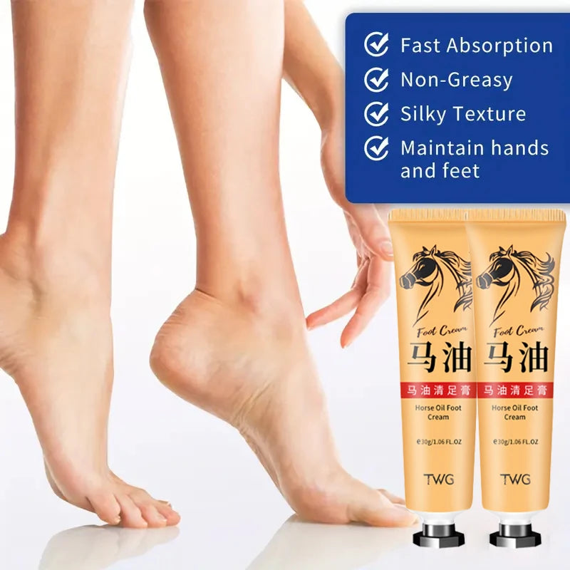 Ma You Qing Creme para pés, Creme hidratante para pés, adequado para pele seca, adequado para cuidados com as mãos e pés para mãos e pés secos