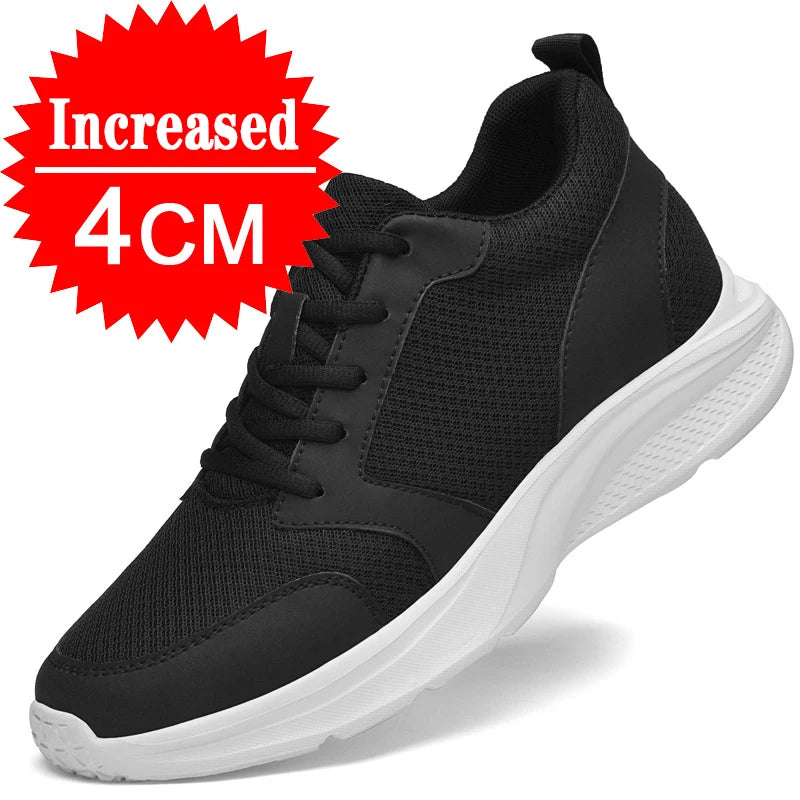 Homens sapatos de elevador aumento de altura tênis sapatos para homem 10cm esportes sapatos casuais invisível sapatos de aumento interno para homem 8cm