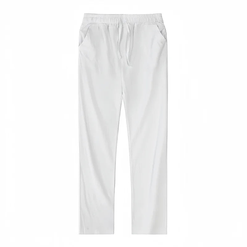 Calças de Algodão e Linho Masculinas, Novas Calças de Linho Respiráveis para o Outono, Tamanhos S-5XL