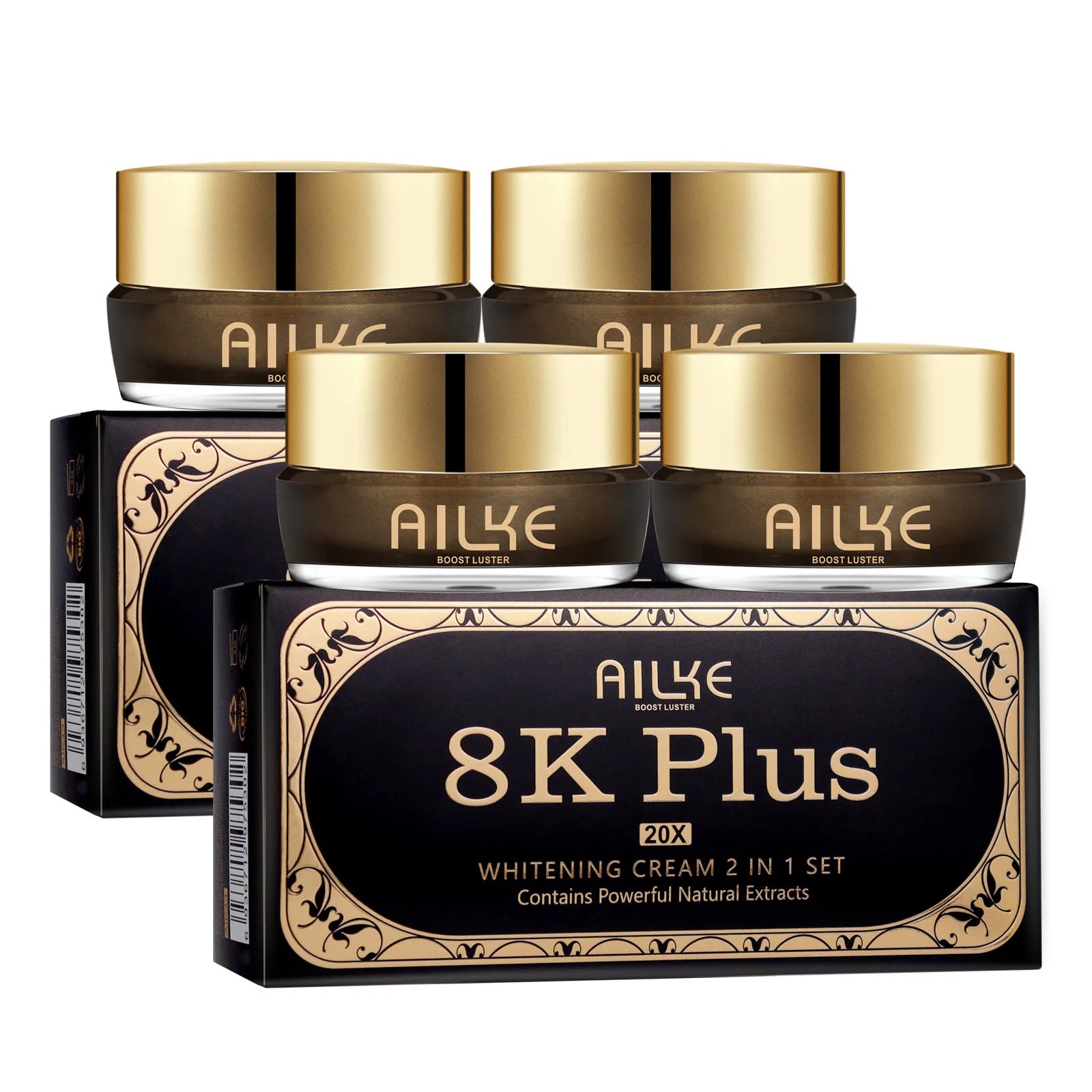 Creme facial clareador AILKE, reduz manchas escuras, rugas, melanina, mesmo tom de pele, com colágeno, glutationa, para todos os tipos de pele
