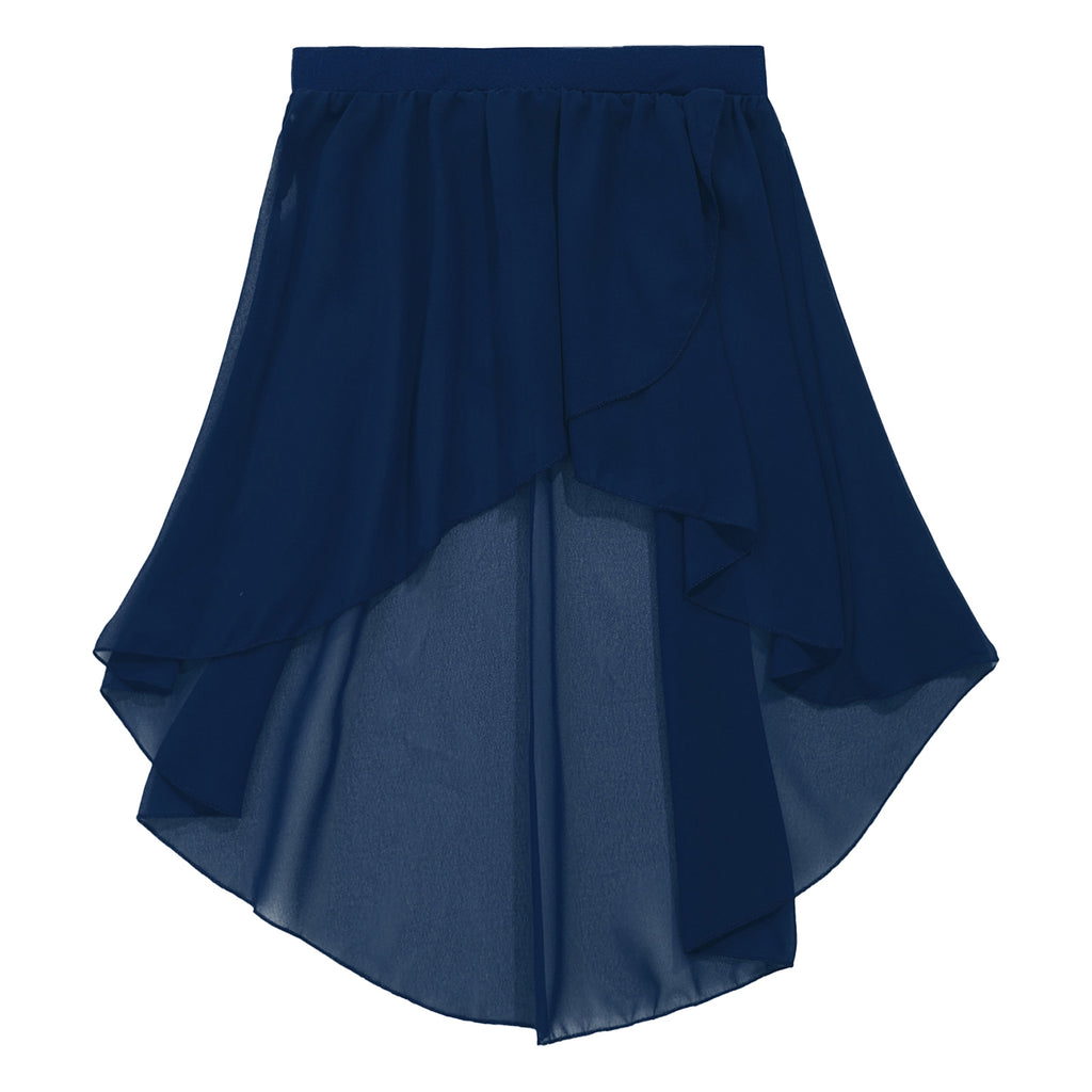 Crianças meninas cintura elástica oi-baixo chiffon saia moderna dança lírica jazz latino cha-cha ballet patinação desempenho roupas