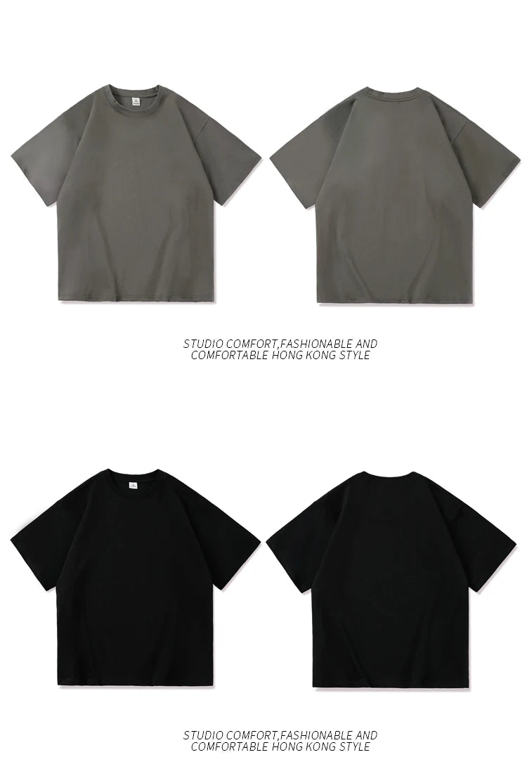 Novo verão masculino t camisa moda sólida básico solto hip hop manga curta camisetas para homens feminino casual algodão streetwear topo t