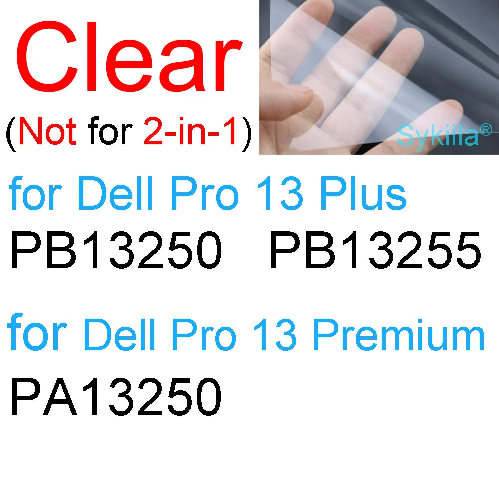 Protetor de Tela para Dell 14 Pro 13 15 16 Plus Max 18 DC14255 PC14255 DB16255 PC16255 HD Transparente Fosco Película Protetora
