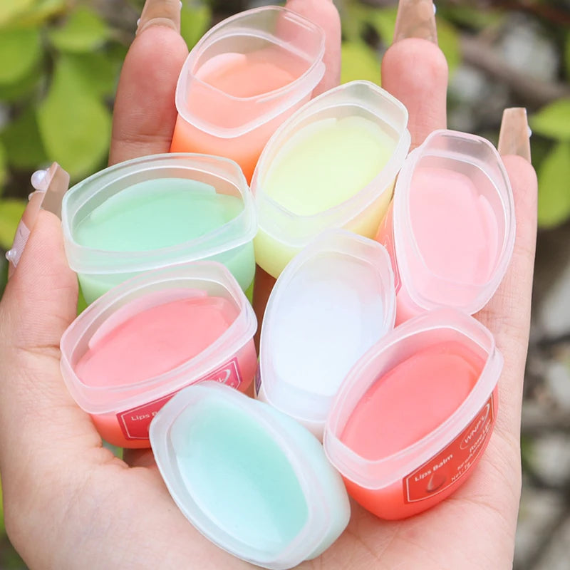 4/6/8 pçs conjuntos de bálsamo labial hidratante batom maquiagem base de planta natural hidratante bálsamo labial anti-rachaduras lábios