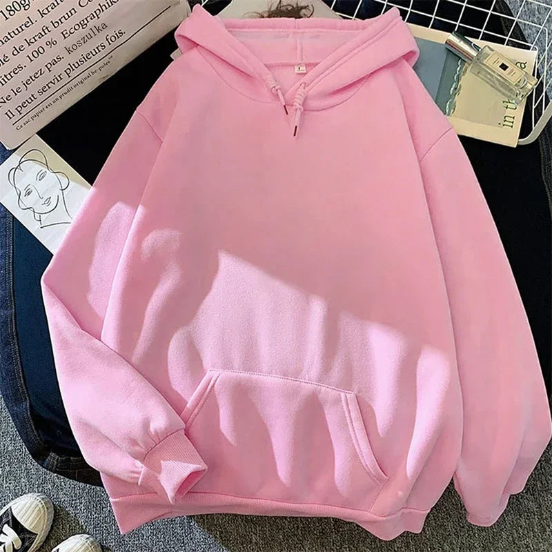 2025 branco hoodies das mulheres dos homens outono manga longa pulôver topos casual bolso hoodies unisex exterior solto esporte wear