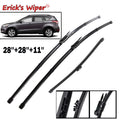 Erick limpador dianteiro & traseiro conjunto de lâminas de limpador para ford kuga mk 2 escape c520 2012 - 2018 pára-brisas janela 28 "+ 28" + 11"